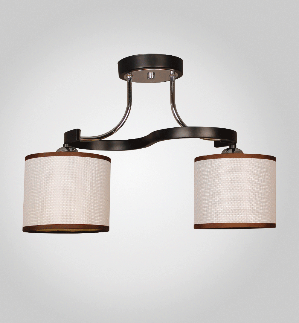 Wavy Chapeau Pendant black holder 2 Lamps
