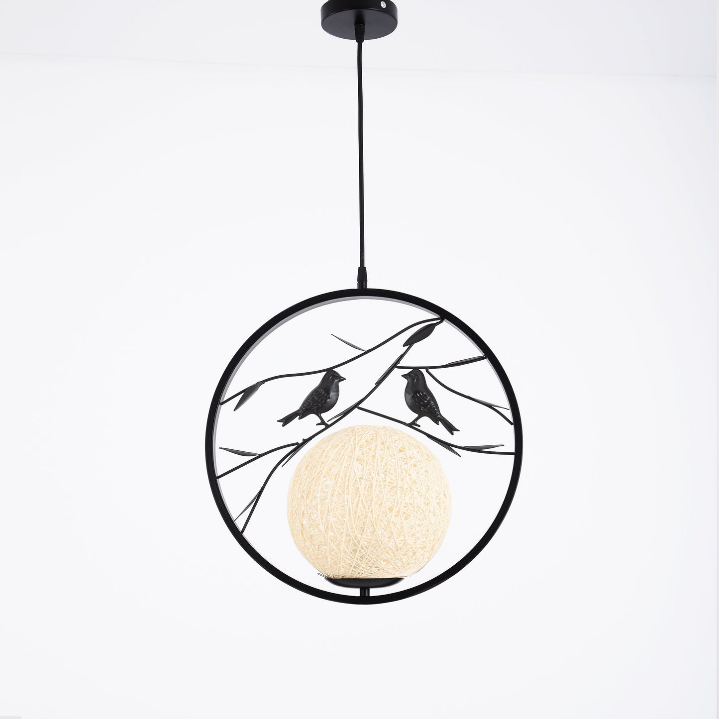 Metal frame string white ball - 1 lamp