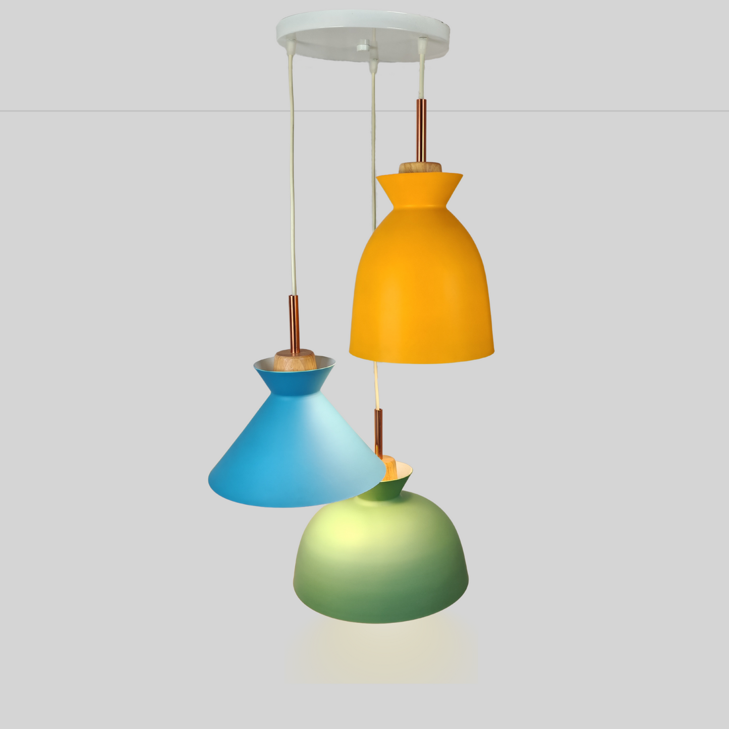 Alameer Colored Cones Pendant - 3 Lamps