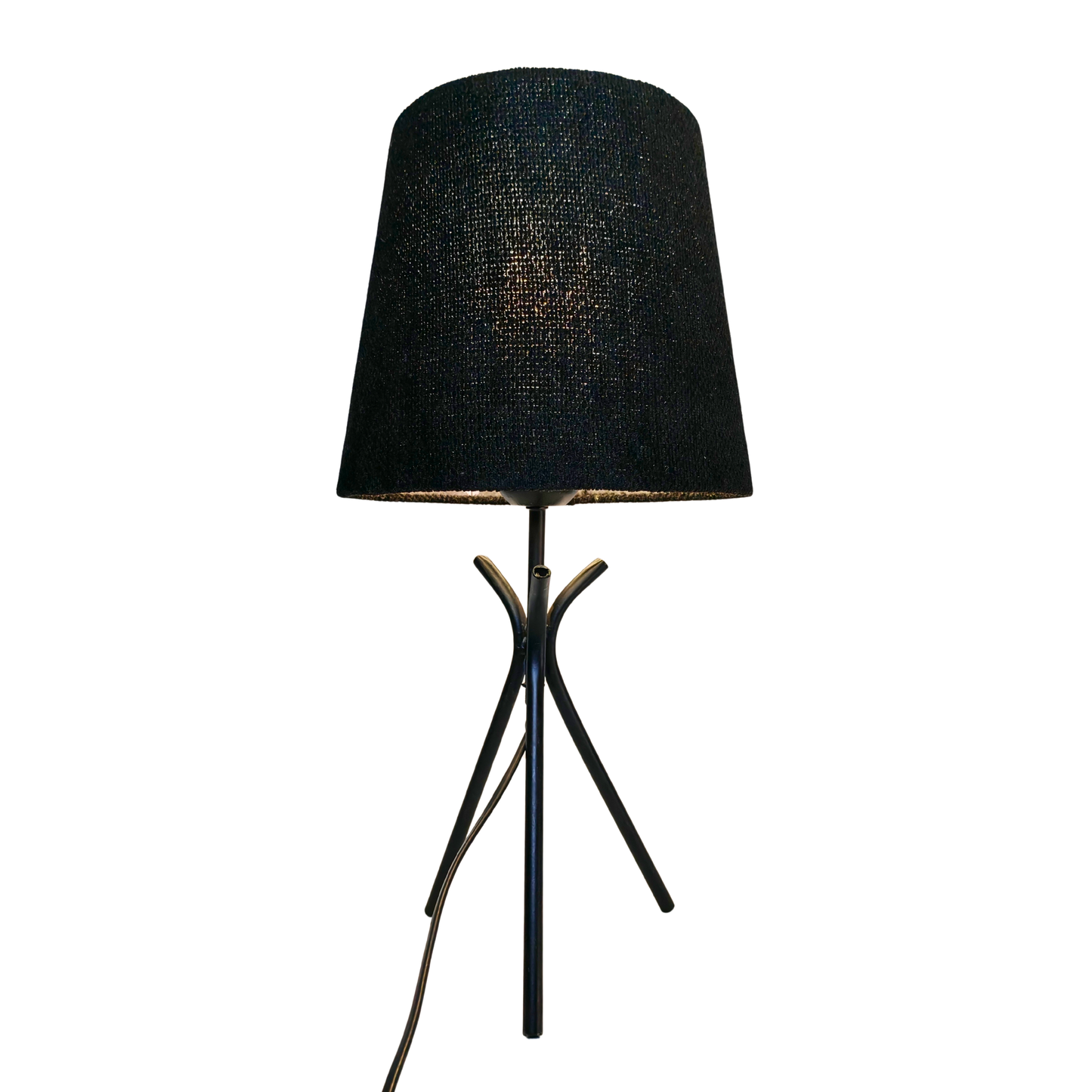 Modern Black Table Lamp with Black Shade – Minimalist Bedside & Desk Lighting E27