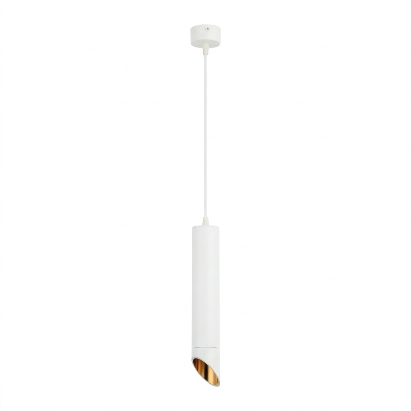 Modern White Pendant Spot Light MR16 Hanging Cylinder Light