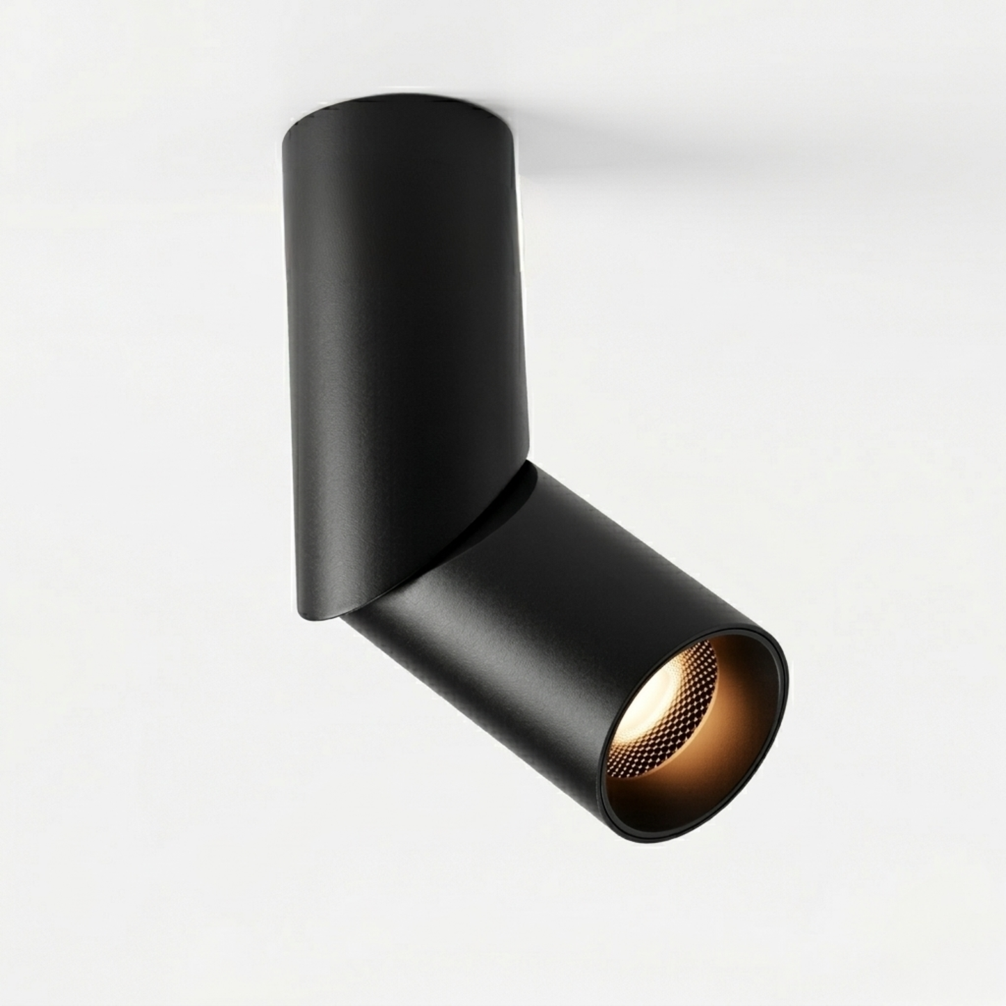 Modern Black Cylinder Ceiling Spotlight MR16 Anti-Glare Adjustable Metal Ceiling Light