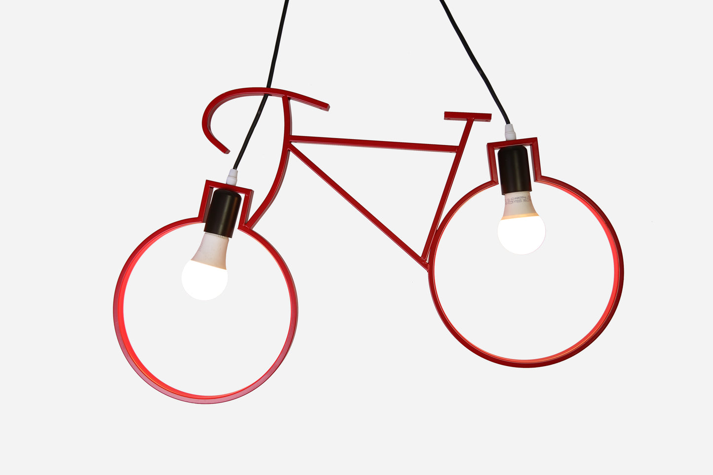 Modern Red Pendant Light 2 Heads E27 Metal Ceiling Hanging Chandelier