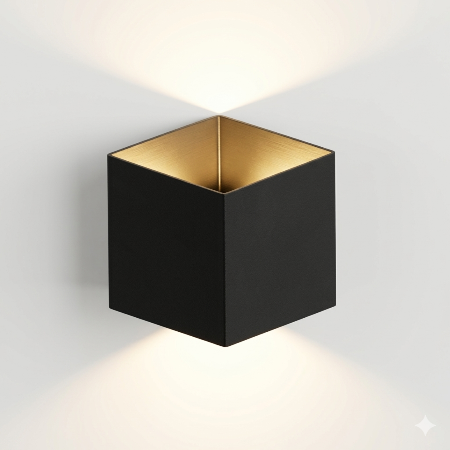6 watt updown black hexagon shape