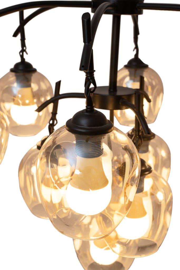 Metal Glass Lanterns pendant - 10 Lamps