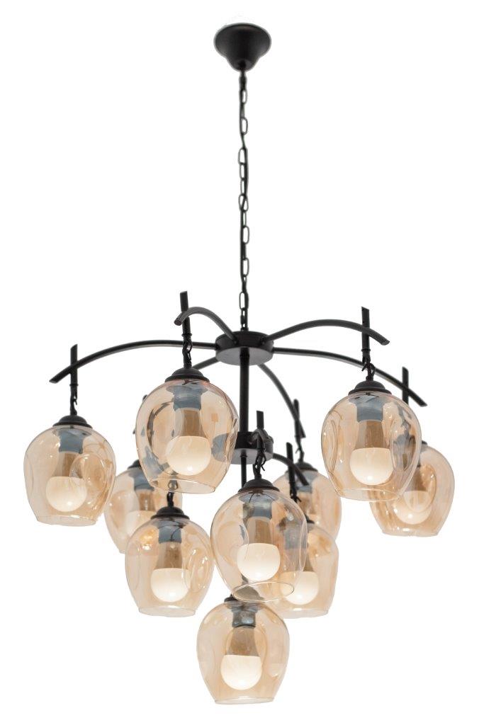 Metal Glass Lanterns pendant - 10 Lamps