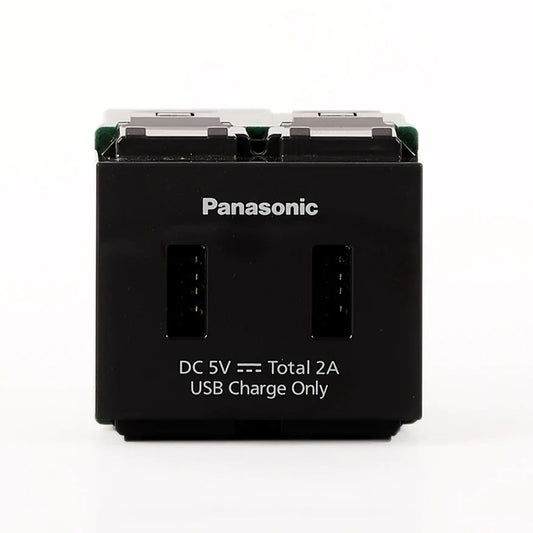 مقبس USB 2 منفذ 2A، 5V رمادي عريض باناسونيك