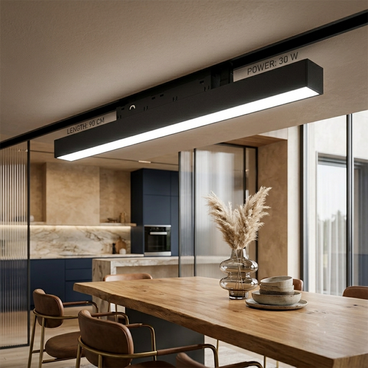 Magnetic Track Light Linear 30W LED Daylight 6000K 90cm Modern Black