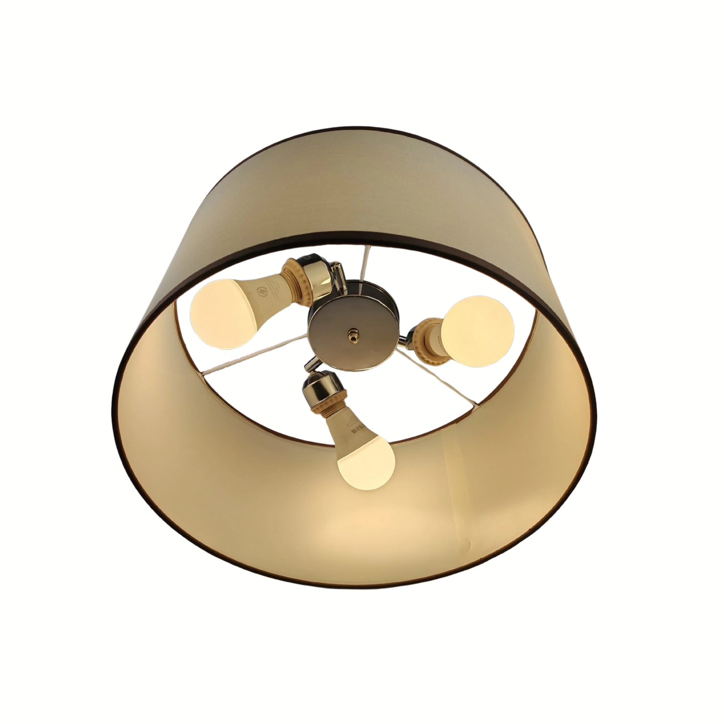 Modern 3-Light Beige Metal Pendant Ceiling Light – E27 Hanging Lamp