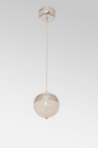 Modern Silver Single LED Pendant Light – Minimal Hanging Ceiling Light 3000K Warm White