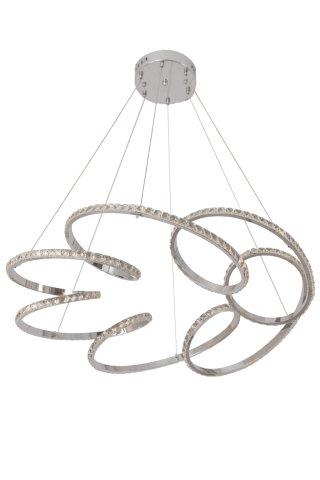 Modern Silver Chandelier Ceiling Light Warm White 3000K Elegant Metal Design
