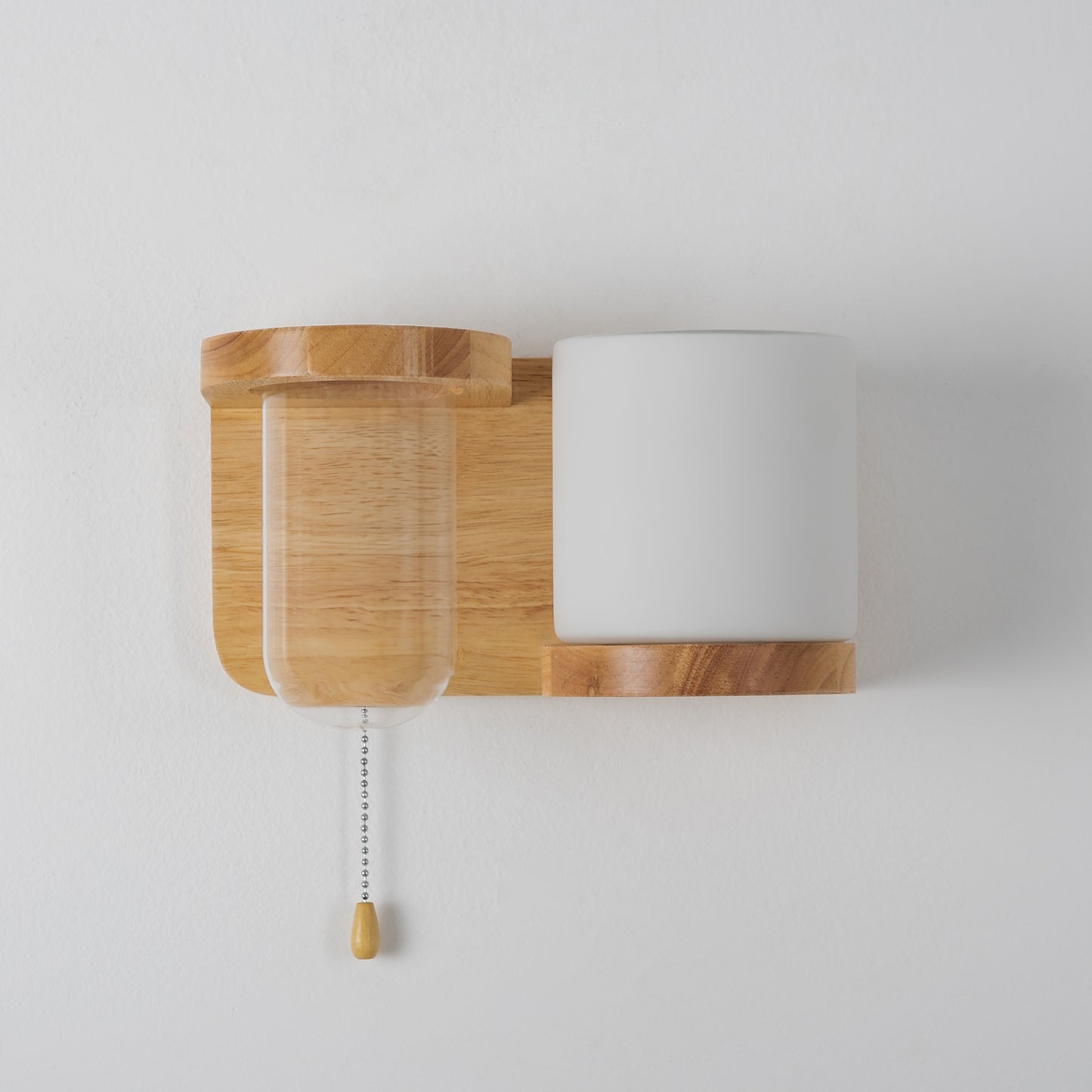 Modern Wooden Wall Light Right Design with E27 Bulb – Stylish Indoor Wall Sconce