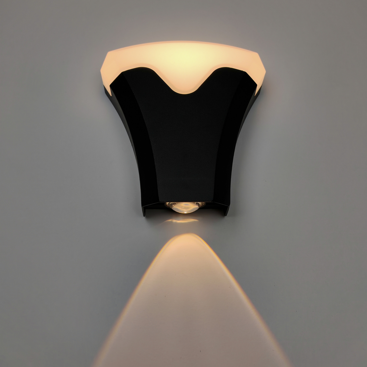 Modern Black Wall Light LED Warm White 3000K Slim Metal Wall Sconce