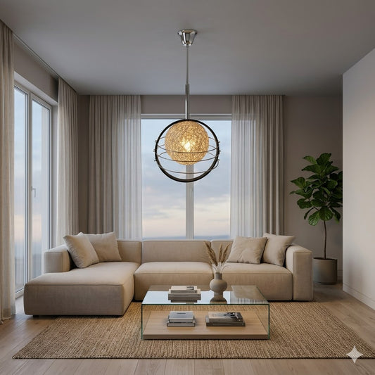Modern Coffee Pendant Light Single Head Ceiling Hanging Lamp