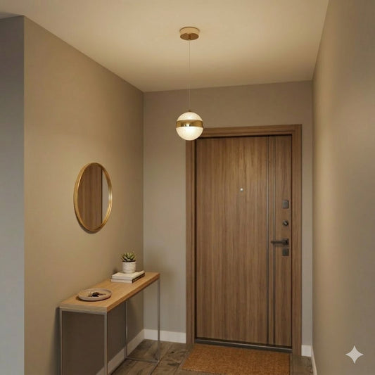 Modern Gold Pendant Light 30W Single Head Ceiling Hanging Lamp