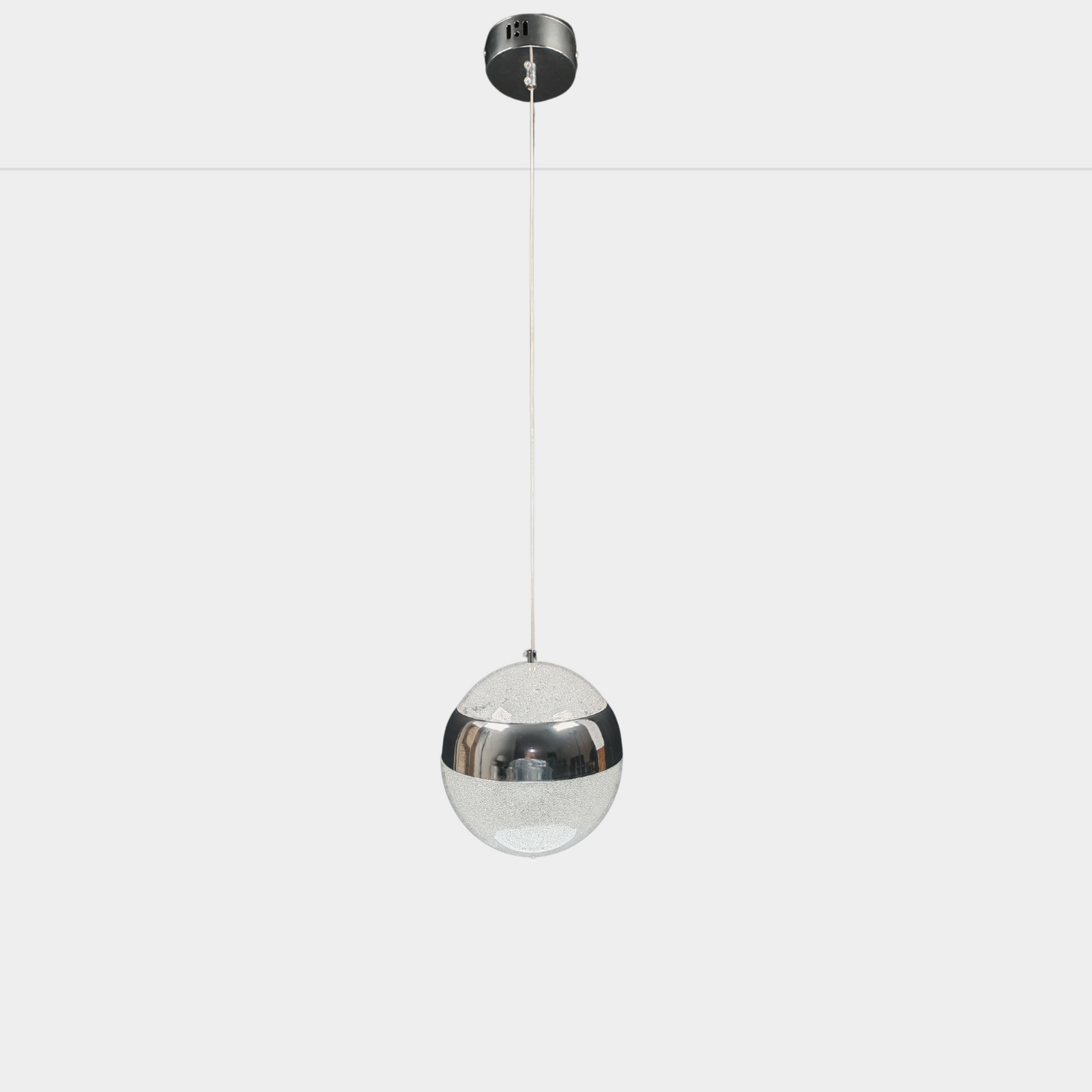 Modern Silver Pendant Light 30W Single Head Ceiling Hanging Lamp