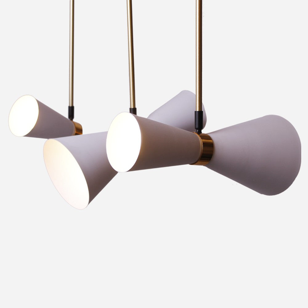 Modern Torch Style White Pendant (6 Lamps)