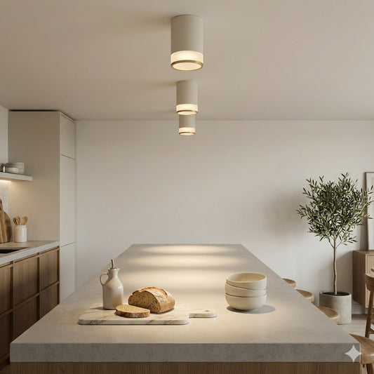 Modern White Cylinder Spot Light MR16 Ceiling Mounted