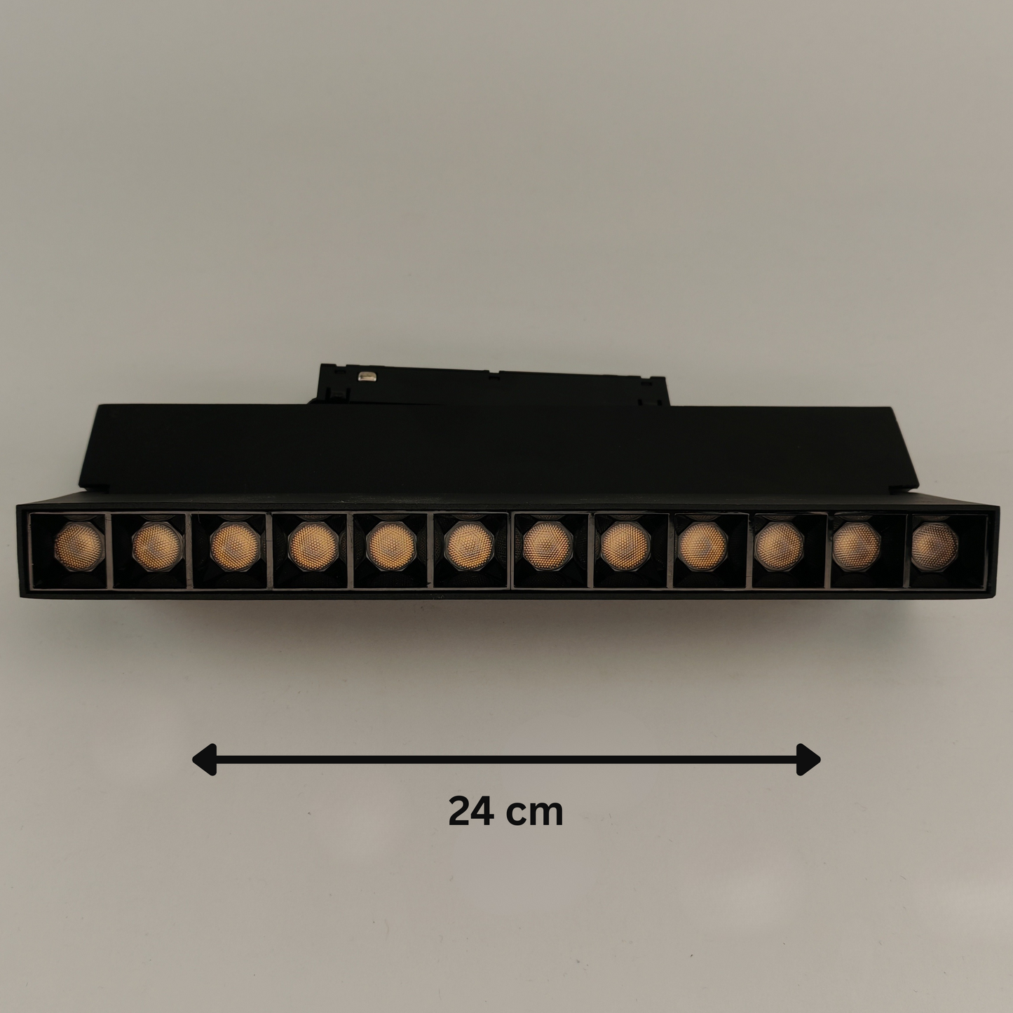 Magnetic Track Adjustable Spotlight 12W 24cm – Modern Black LED Spot Light