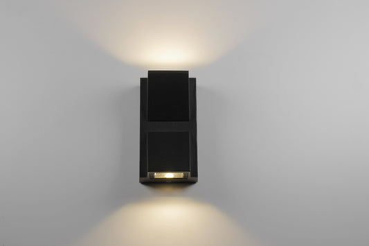 Modern Black LED Wall Light 6W – Warm White 3000K Decorative Indoor Wall Sconce