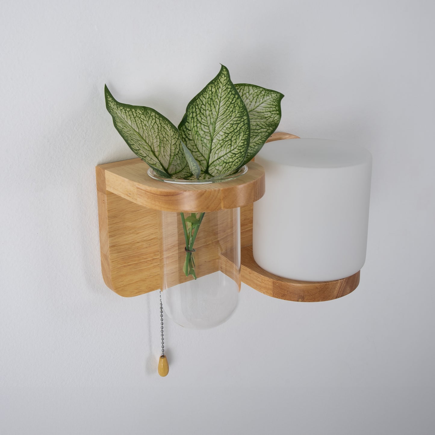 Modern Wooden Wall Light Right Design with E27 Bulb – Stylish Indoor Wall Sconce