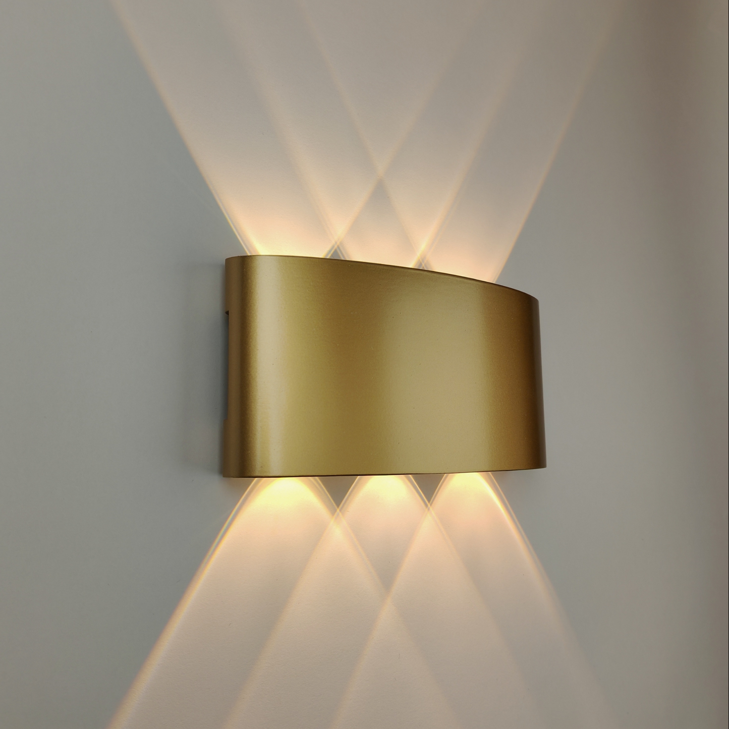 Modern Gold Wall Light LED Warm White 3000K Slim Elegant Metal Wall Sconce