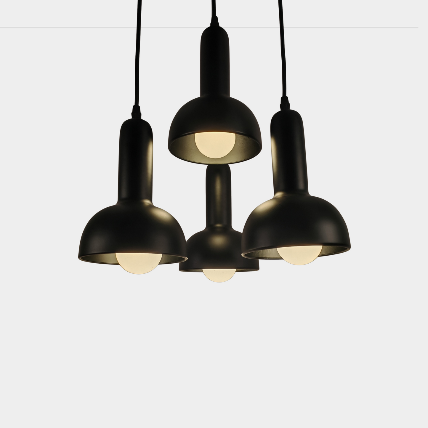 Milkway Black Circle Pendant (4 Lamps)