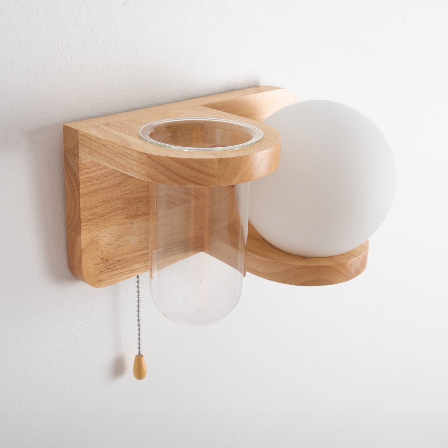 Modern Wooden Wall Light with E27 Bulb – Stylish Indoor Wall Sconce for Warm Lighting