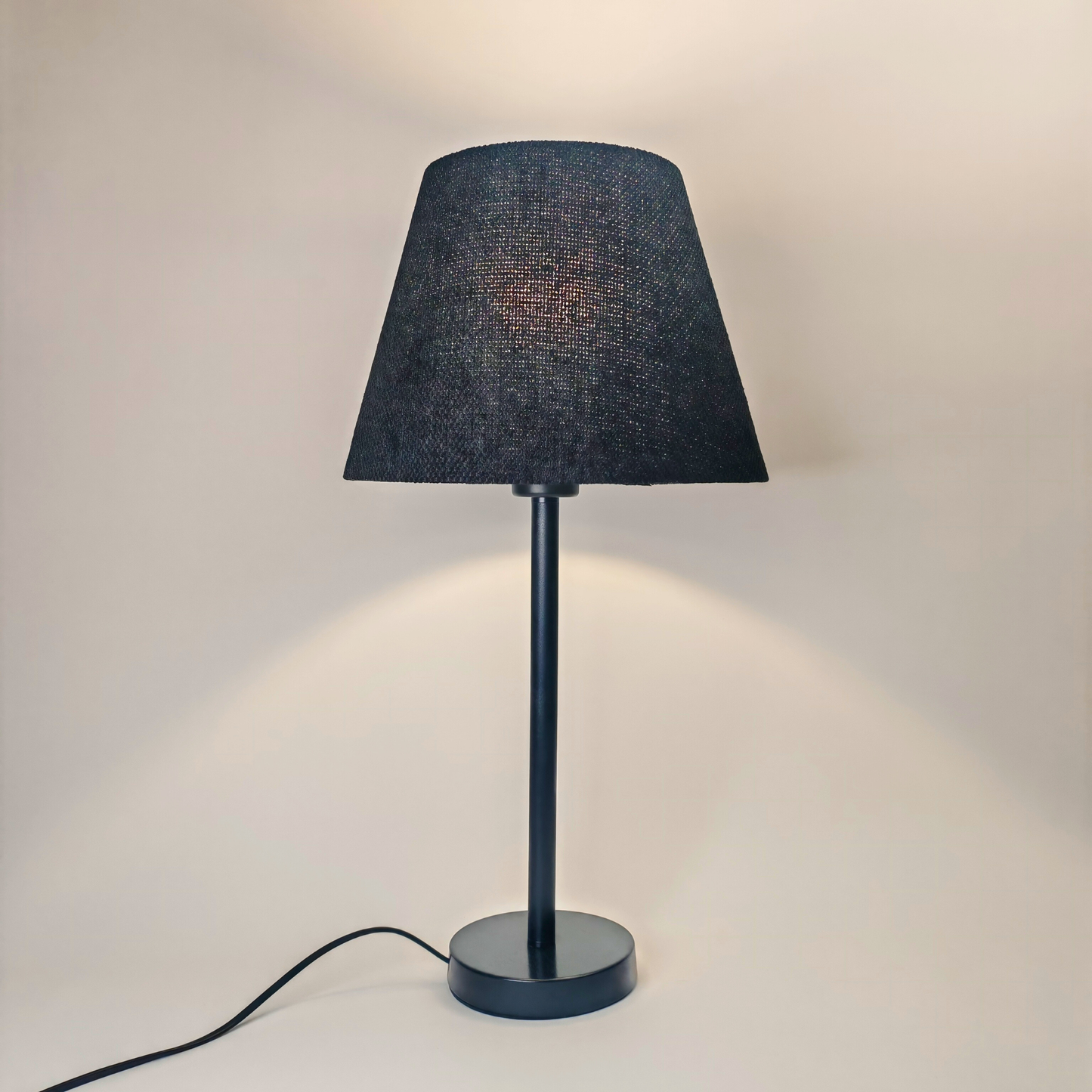 Modern Black Table Lamp with Coffee Shade – Stylish Bedside & Desk Lighting E27