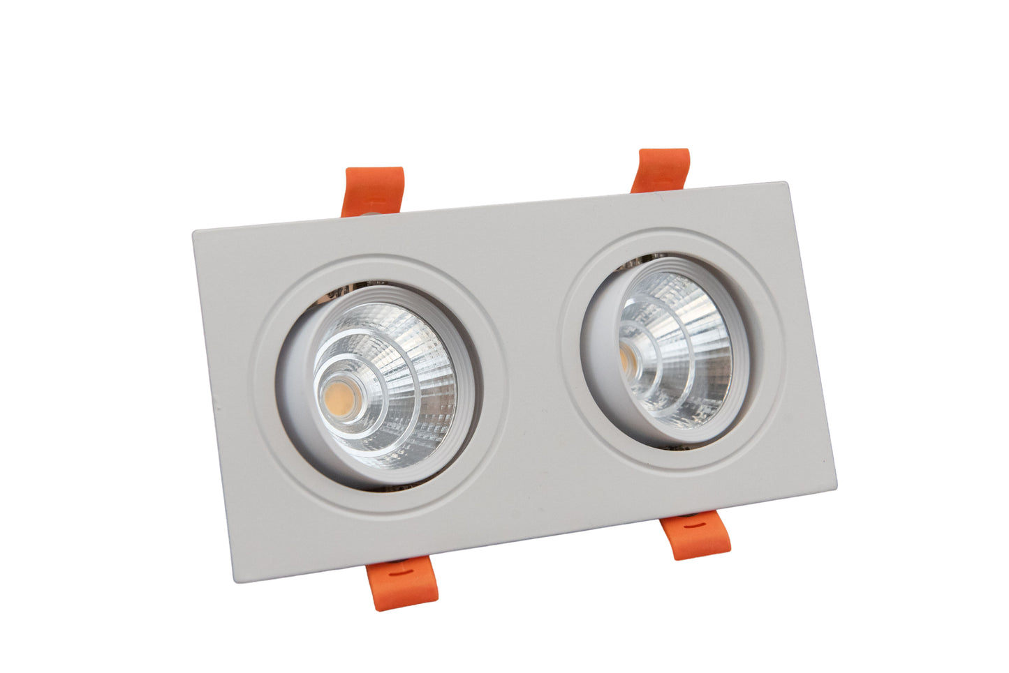 Modern White Double Head LED Spotlight – 3000K Warm Light Adjustable Wall Spot Light