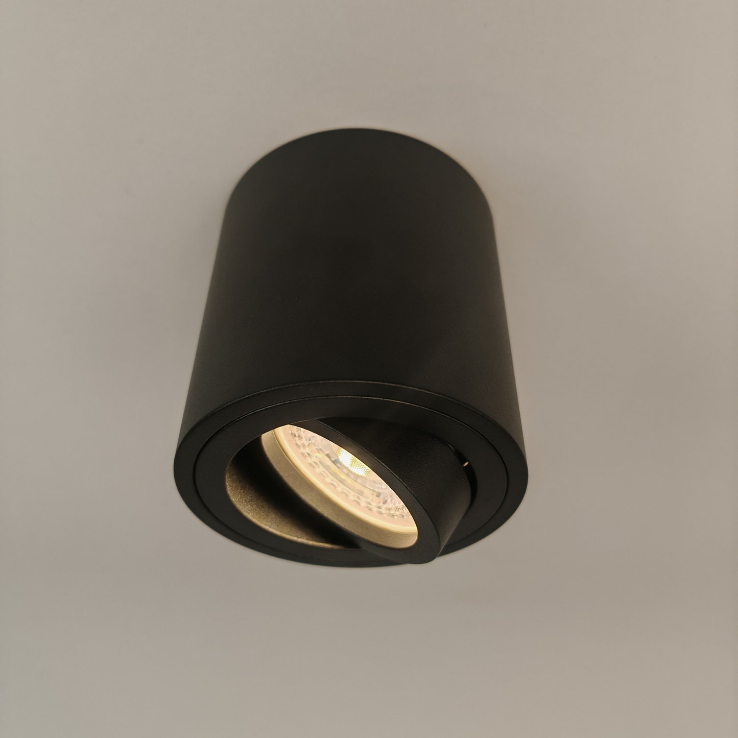 Modern Black Adjustable Cylinder Spot Light MR16 Ceiling Mounted