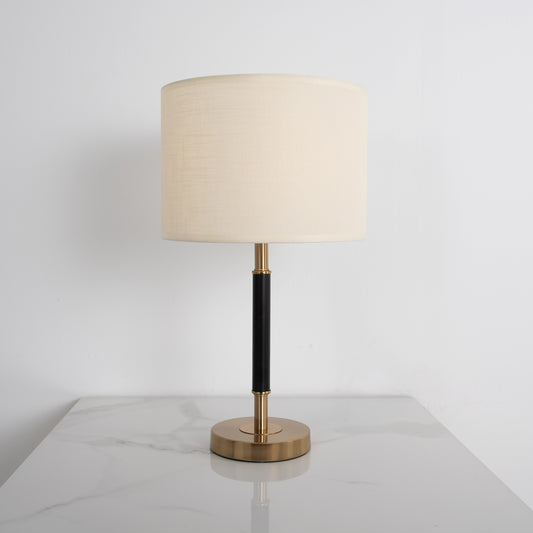 Modern Black & Gold Table Lamp with E27 Bulb – Stylish Bedside & Desk Light