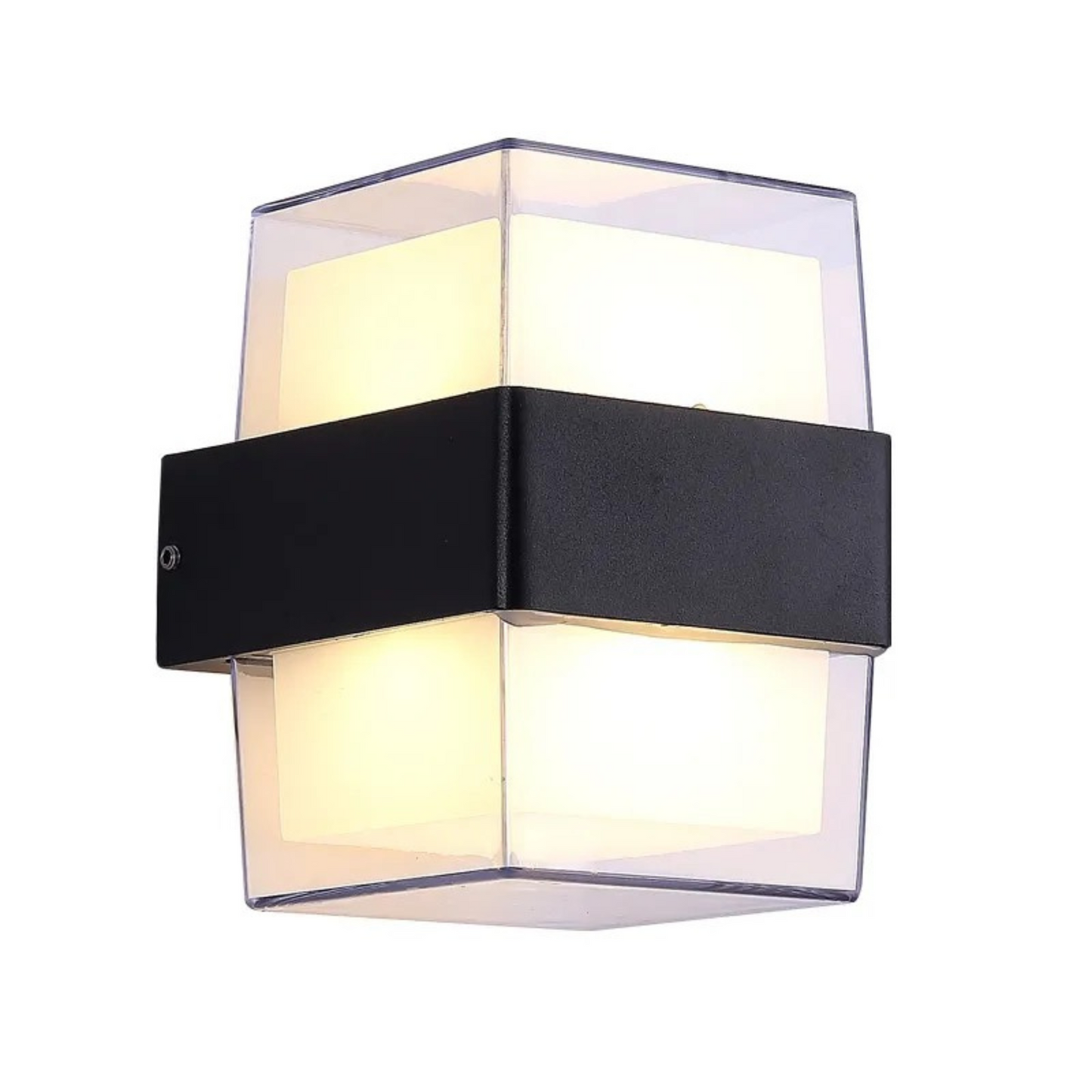 Modern Black LED Wall Light Warm White 3000K Metal Wall Sconce