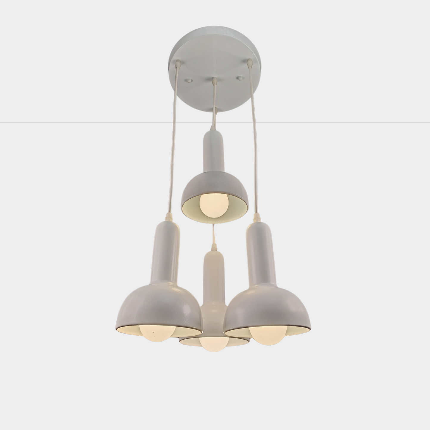 Milkway White Circle Pendant (4 Lamps)