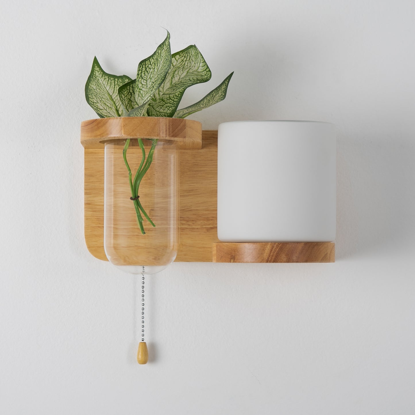 Modern Wooden Wall Light Right Design with E27 Bulb – Stylish Indoor Wall Sconce