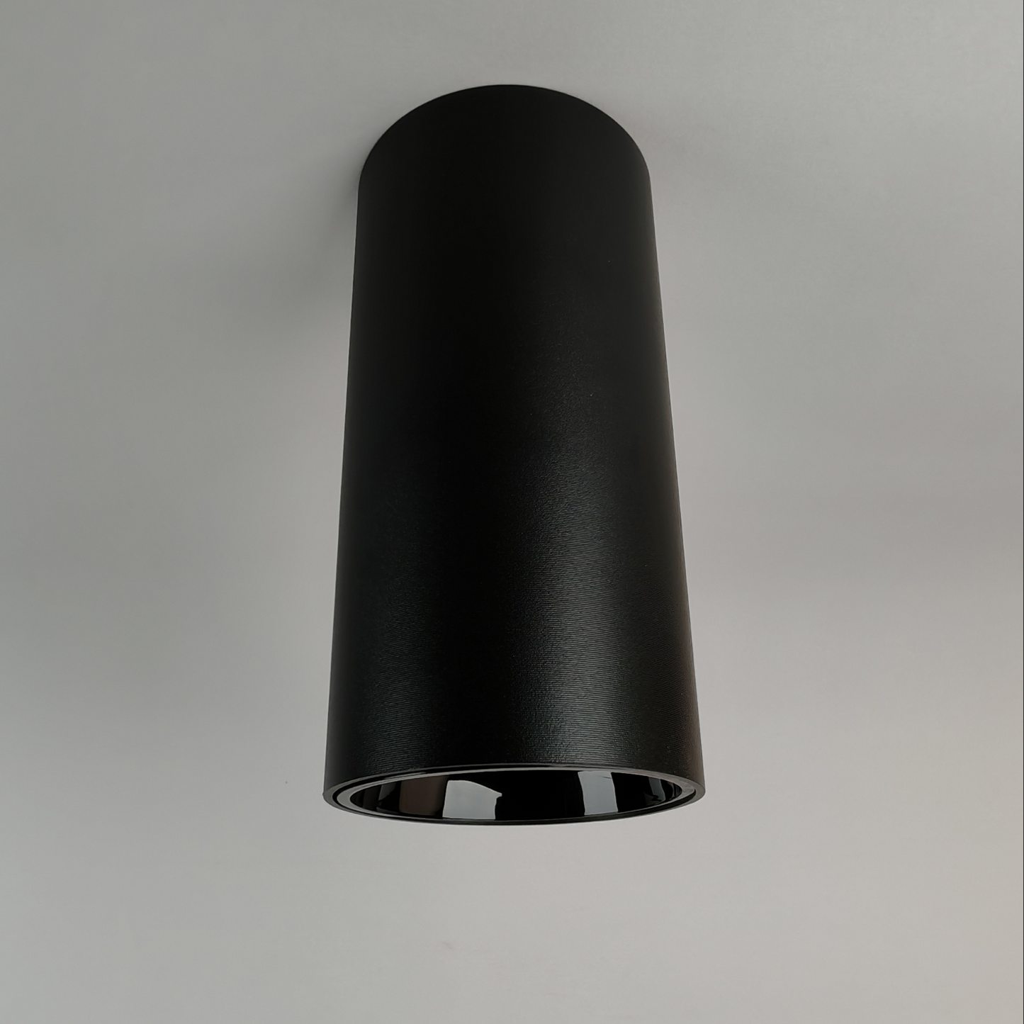 Modern Black Cylinder Ceiling Light 15W Warm White 3000K LED Surface Mounted Spot Light