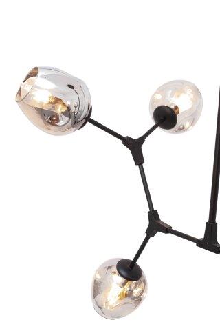 Modern Black Pendant Light 6 Heads E27 Metal Ceiling Hanging Chandelier