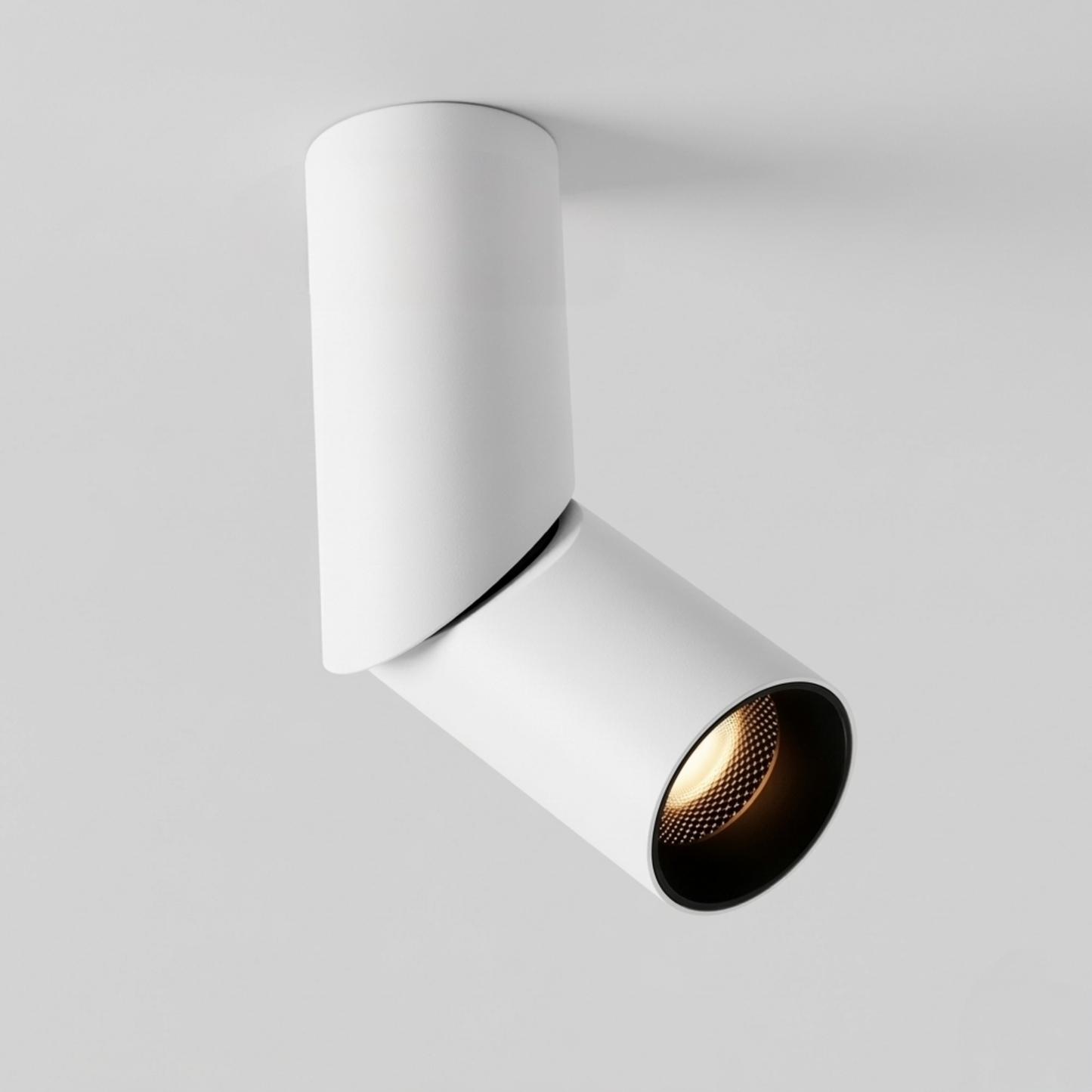 Modern White Cylinder Ceiling Spotlight MR16 Anti-Glare Adjustable Metal Ceiling Light