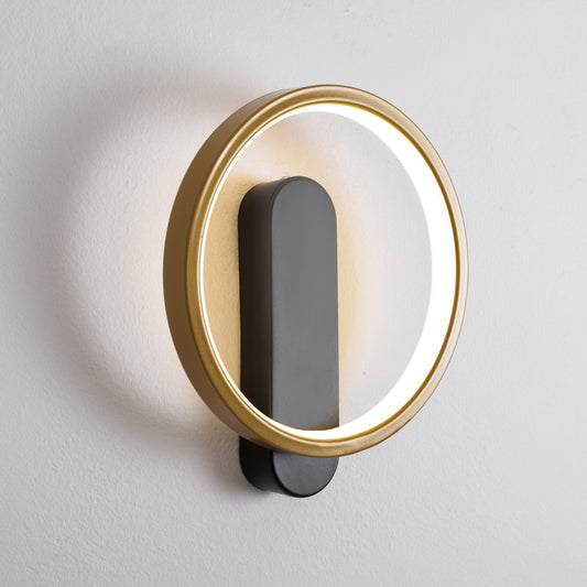 Modern Black & Gold LED Wall Light – Stylish Indoor Wall Sconce 3000K Warm Light