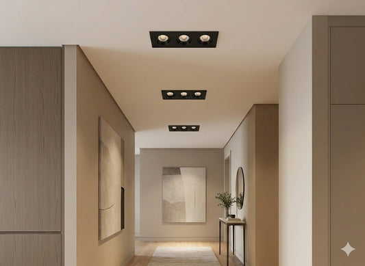 Modern Black Triple Head Plastic Spot Light MR16 Ceiling Mounted