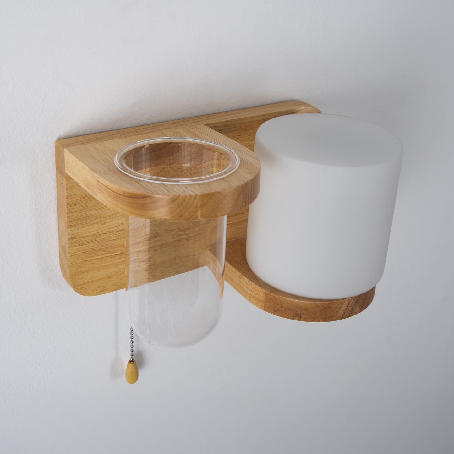 Modern Wooden Wall Light Right Design with E27 Bulb – Stylish Indoor Wall Sconce