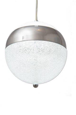 Modern Silver Single LED Pendant Light – Minimal Hanging Ceiling Light 3000K Warm White