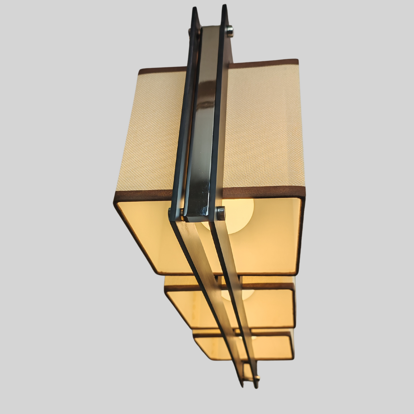 Semi Modern Ceiling Light 3 Heads Coffee Brown E27 Metal Ceiling Lamp