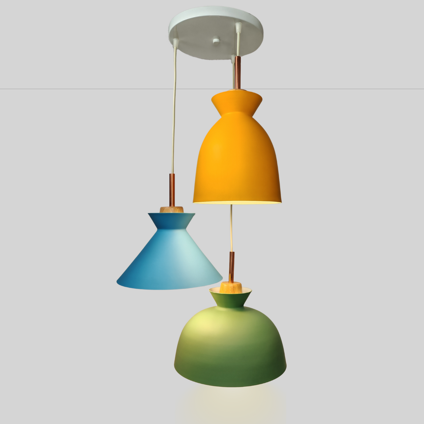 Alameer Colored Cones Pendant - 3 Lamps