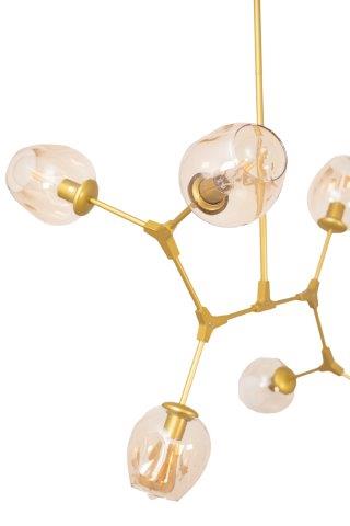 Modern Gold Pendant Light 6 Heads E27 Metal Ceiling Hanging Chandelier