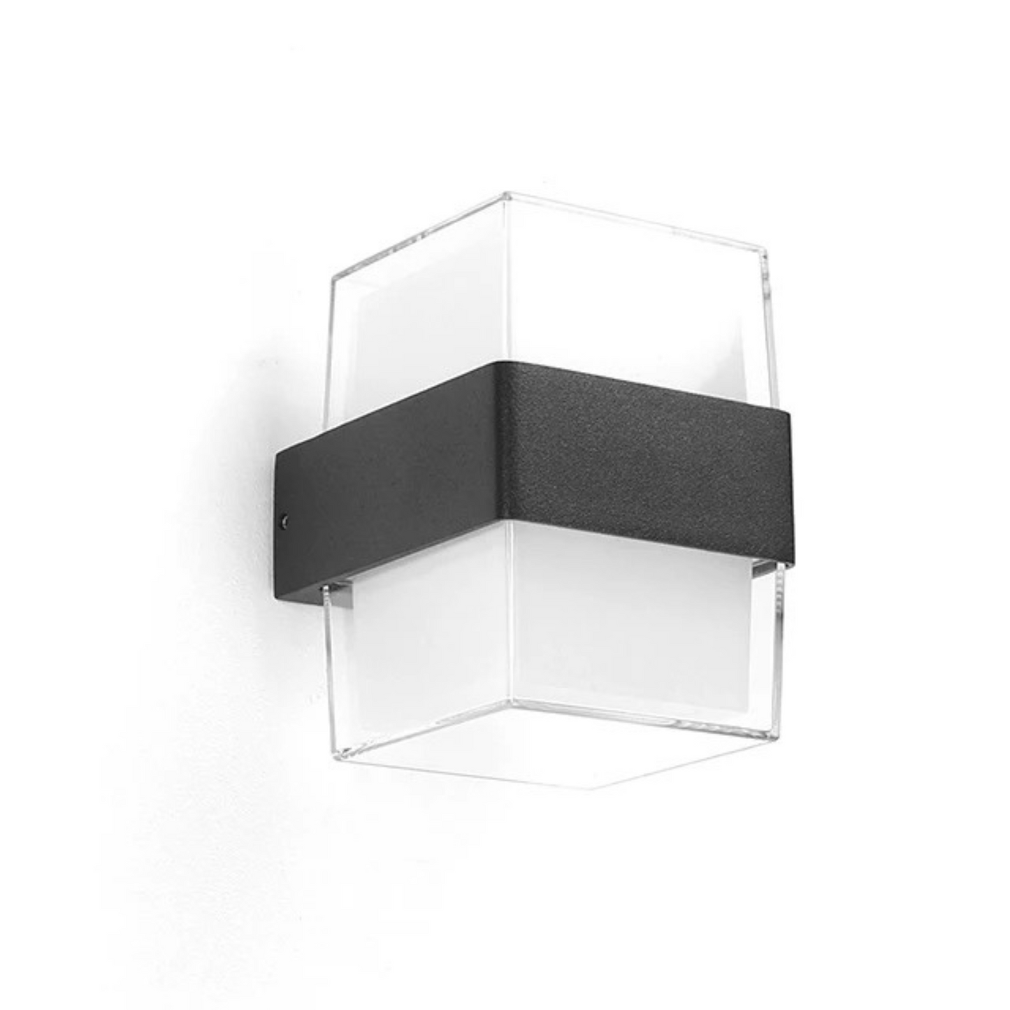 Modern Black LED Wall Light Warm White 3000K Metal Wall Sconce