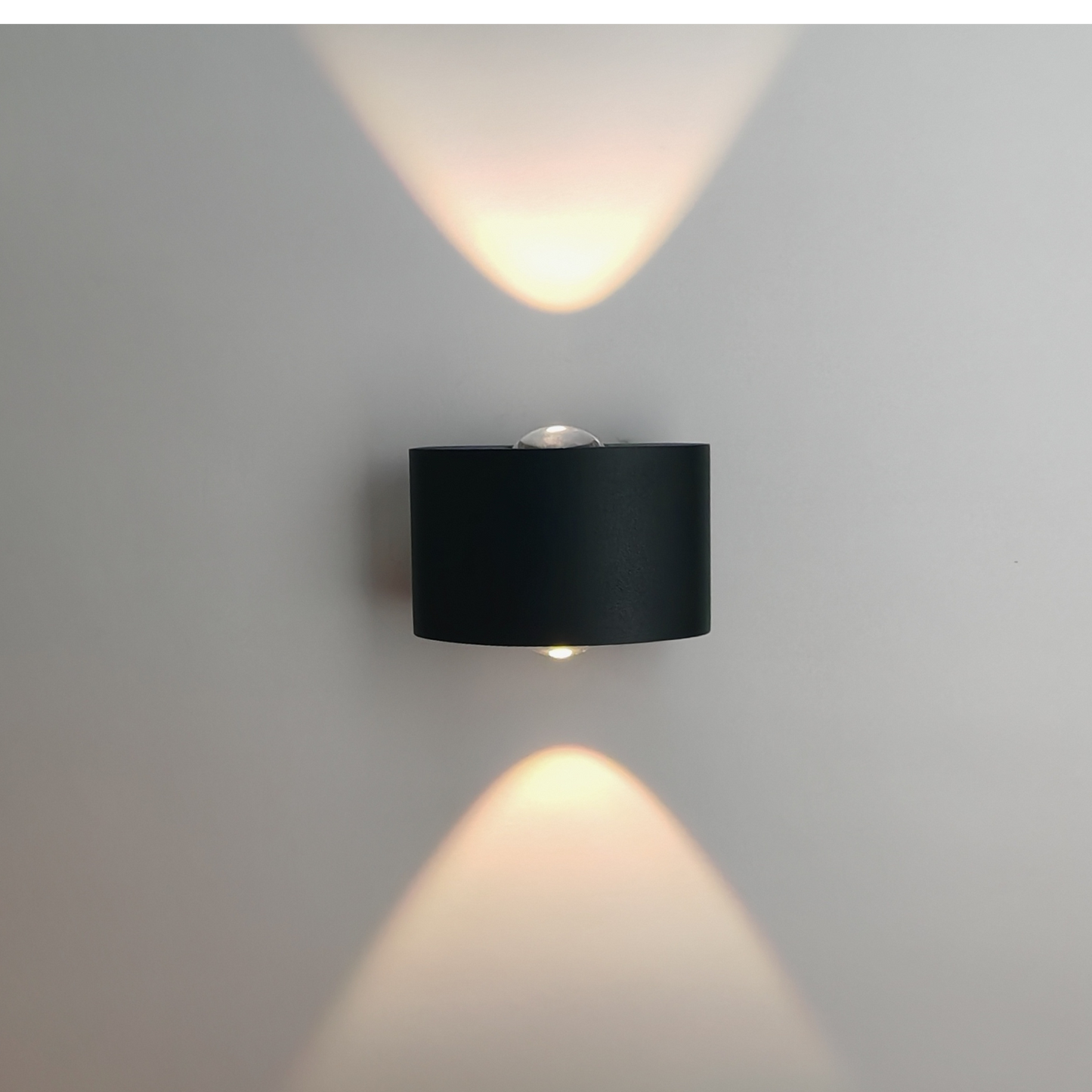 Modern Black Wall Light 2 Heads Warm White 3000K LED Indoor Decorative Lighting