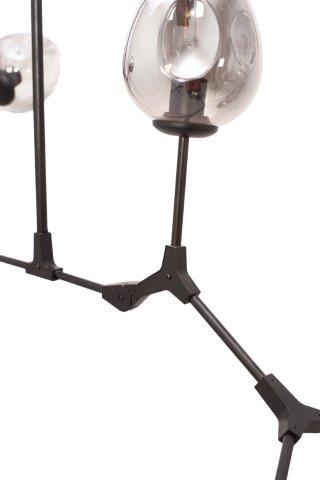 Modern Black Pendant Light 6 Heads E27 Metal Ceiling Hanging Chandelier