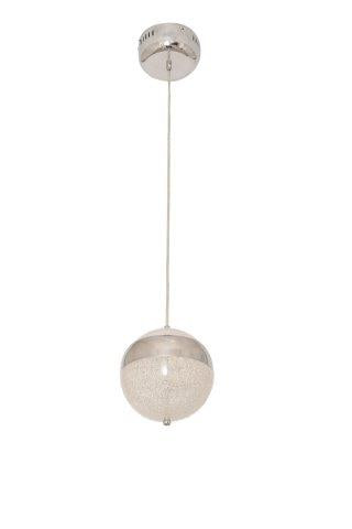 Modern Silver Single LED Pendant Light – Minimal Hanging Ceiling Light 3000K Warm White