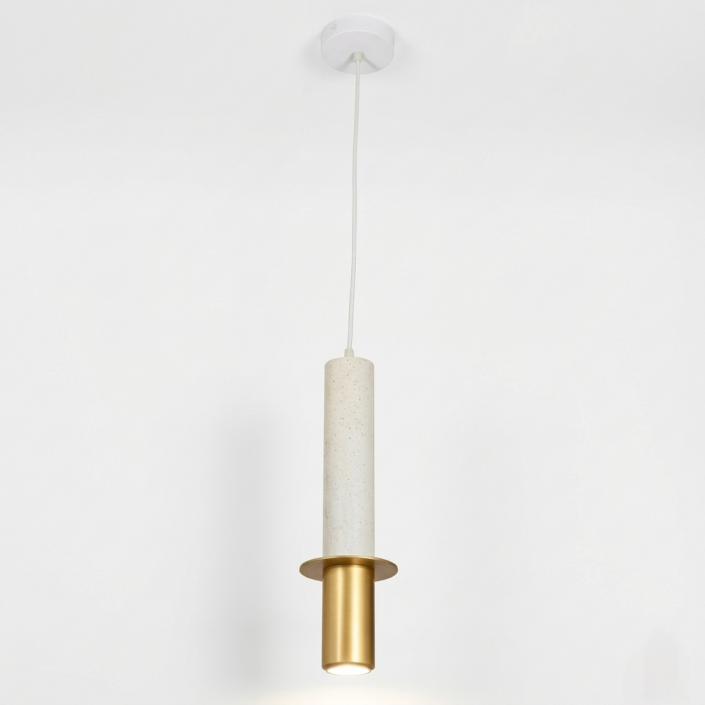 Modern Stone Beige Pendant Spot Light MR16 Hanging Cylinder Light
